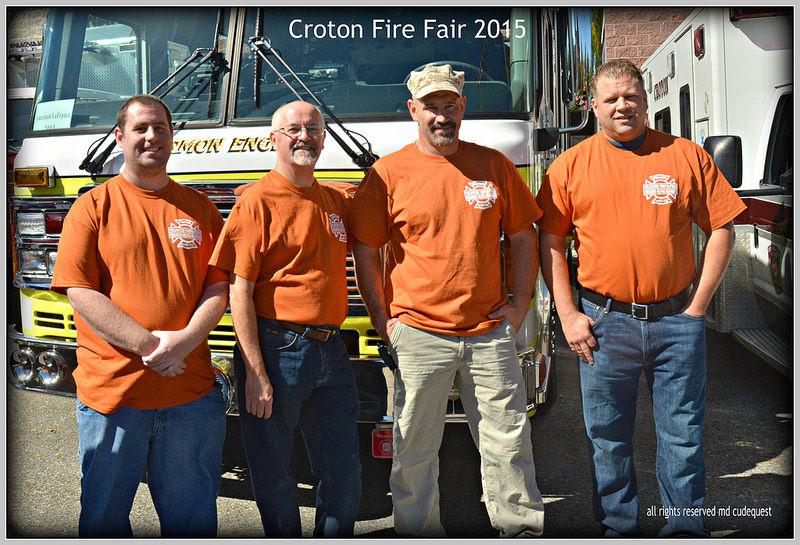 Croton FD Members Pose In Front Of Engine 120 At Fire Fair 2015 Photo By Maria Cudequest 